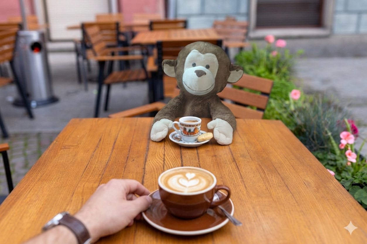 Curious George at work, photo 2 of 3