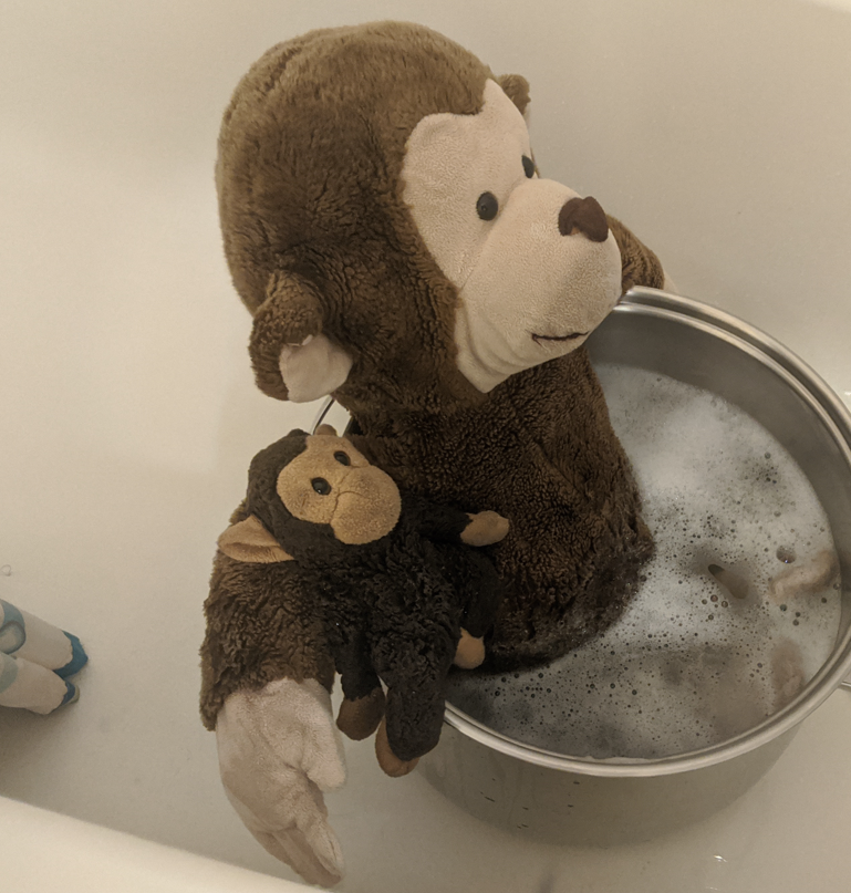 Curious George at work, photo 3 of 3